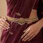 Classic Antique Waist Belt with Layered Pearl Craftsmanship