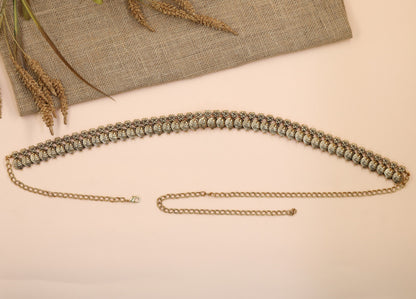 Coin Link Antique Waist Belt with Heritage Craftsmanship
