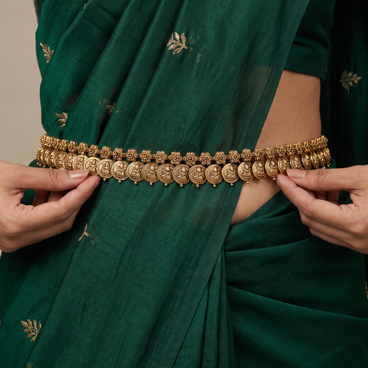 Coin Link Antique Waist Belt with Heritage Craftsmanship