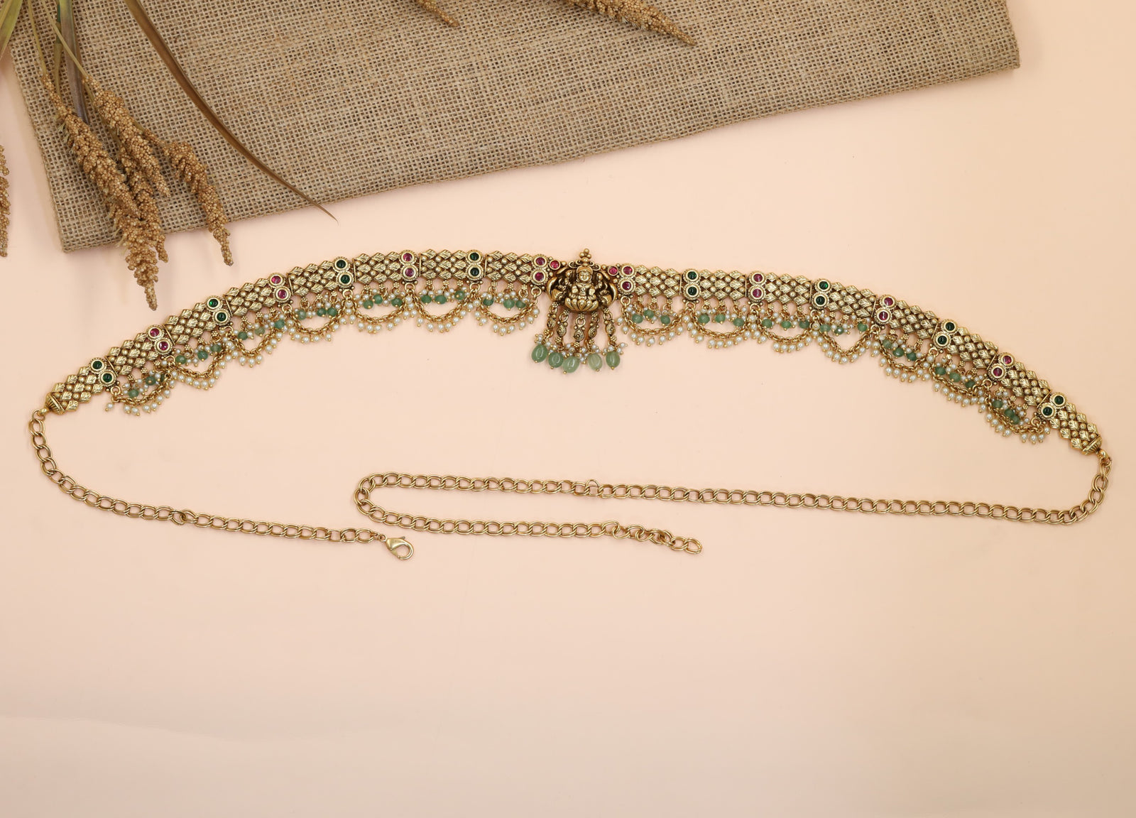 Grand Antique Waist Belt with Temple-Inspired Craftsmanship