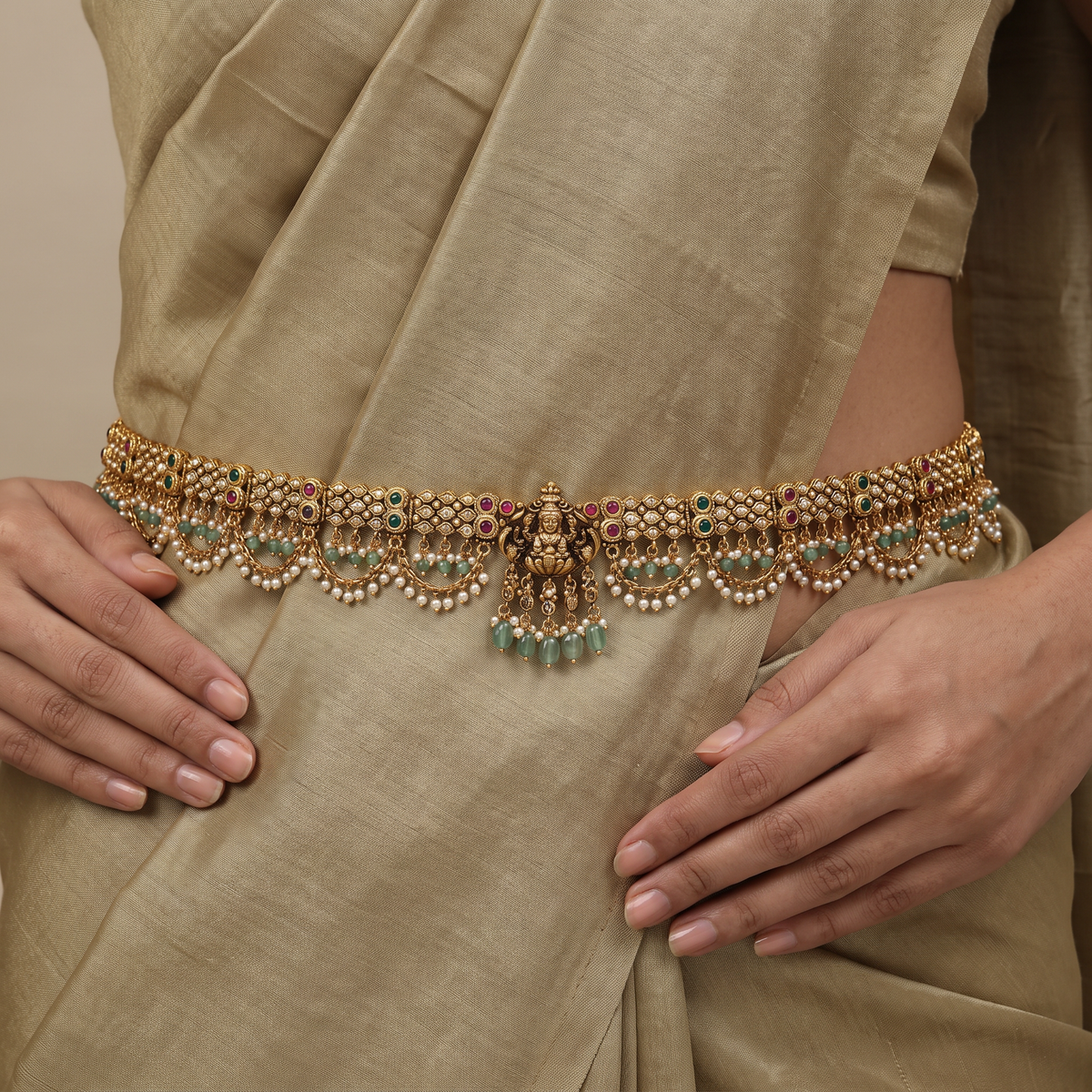 Grand Antique Waist Belt with Temple-Inspired Craftsmanship