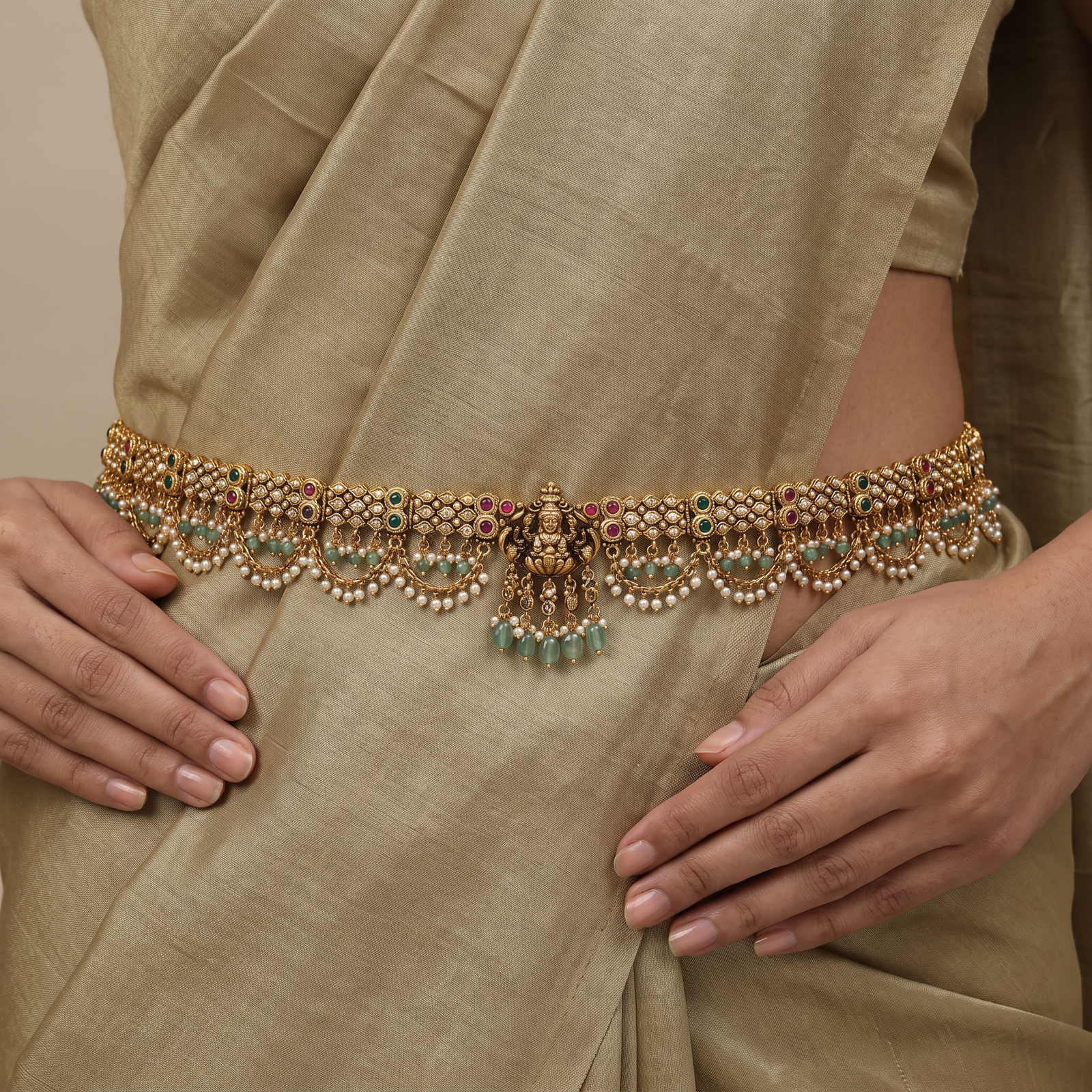 Grand Antique Waist Belt with Temple-Inspired Craftsmanship