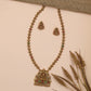 Lakshmi Antique Chain Set with Pendant and Temple Design