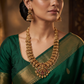 Heritage Lakshmi Antique Long Haara Set with Classic Craftsmanship
