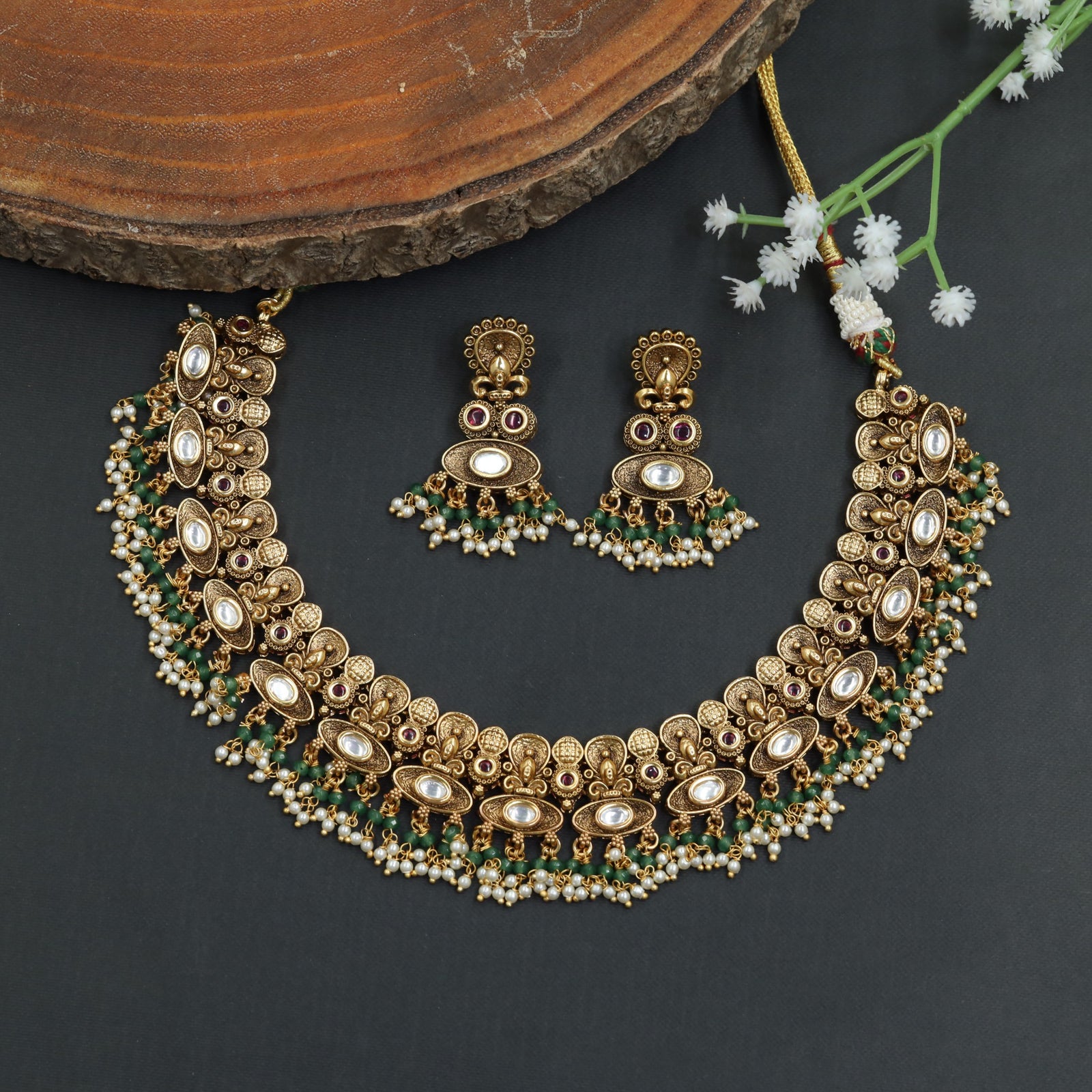 Heirloom Inspired Antique Necklace with Oval Link Craftsmanship