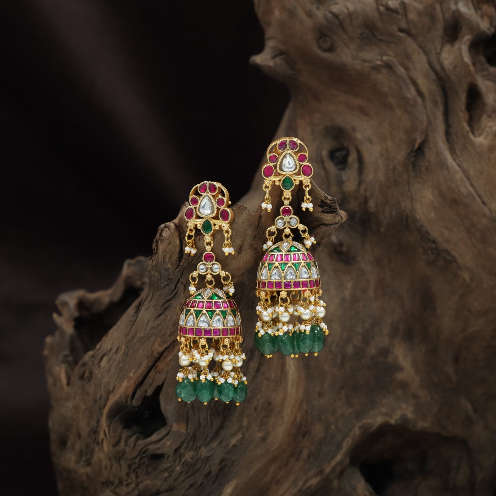 Designer Jadau Jumka with Ornamental Chandelier Styling