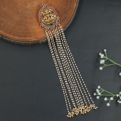Legacy Antique Beads Long Jade with Lakshmi Design