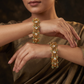 Classic Antique Bangles with Circular Frames and Fringe