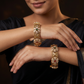 Floral Centre Antique Bangles with Filigree Panels