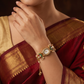 Botanical Link Kundan Watch with Traditional Bracelet Pattern