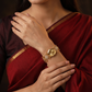 Floral Cluster Kundan Watch with Decorative Bracelet Links
