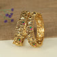 Gaja Antique Bangles with Temple Relief Design