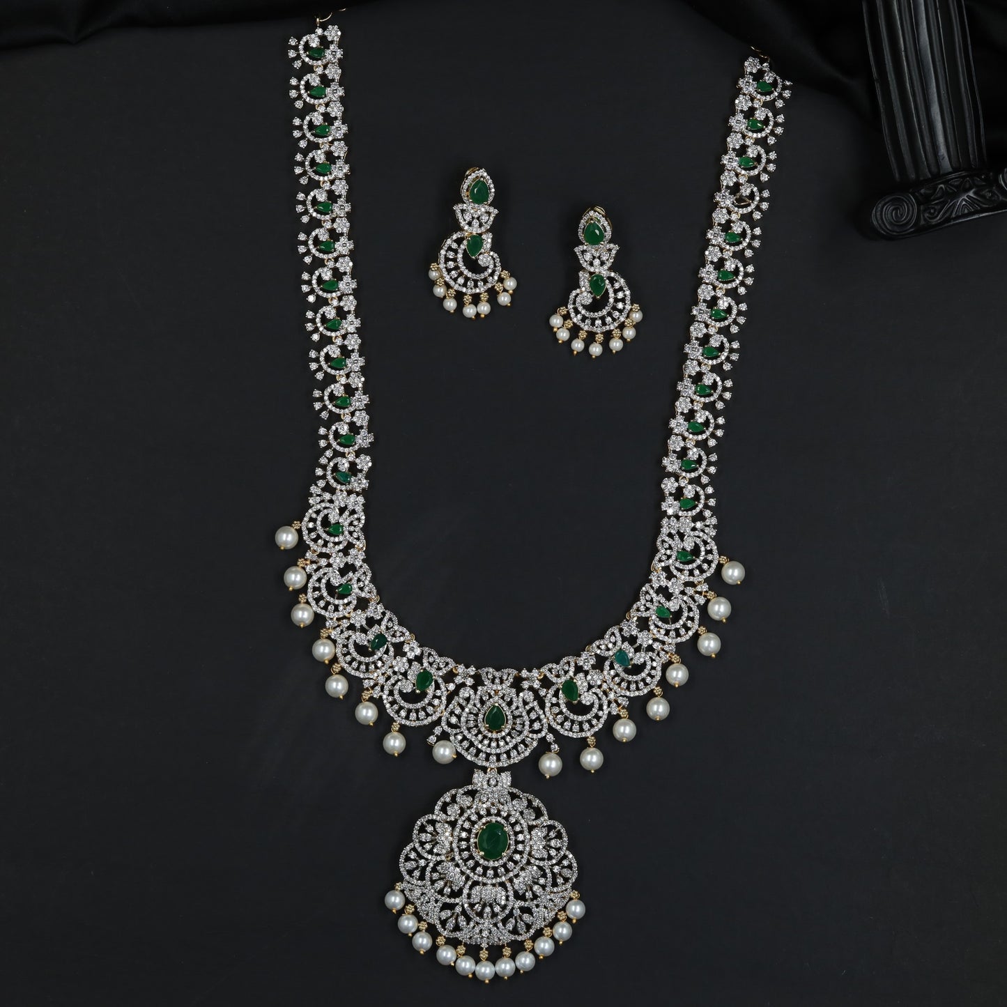 Statement GJ Long Haara Highlighting Ornamental Openwork Craftsmanship