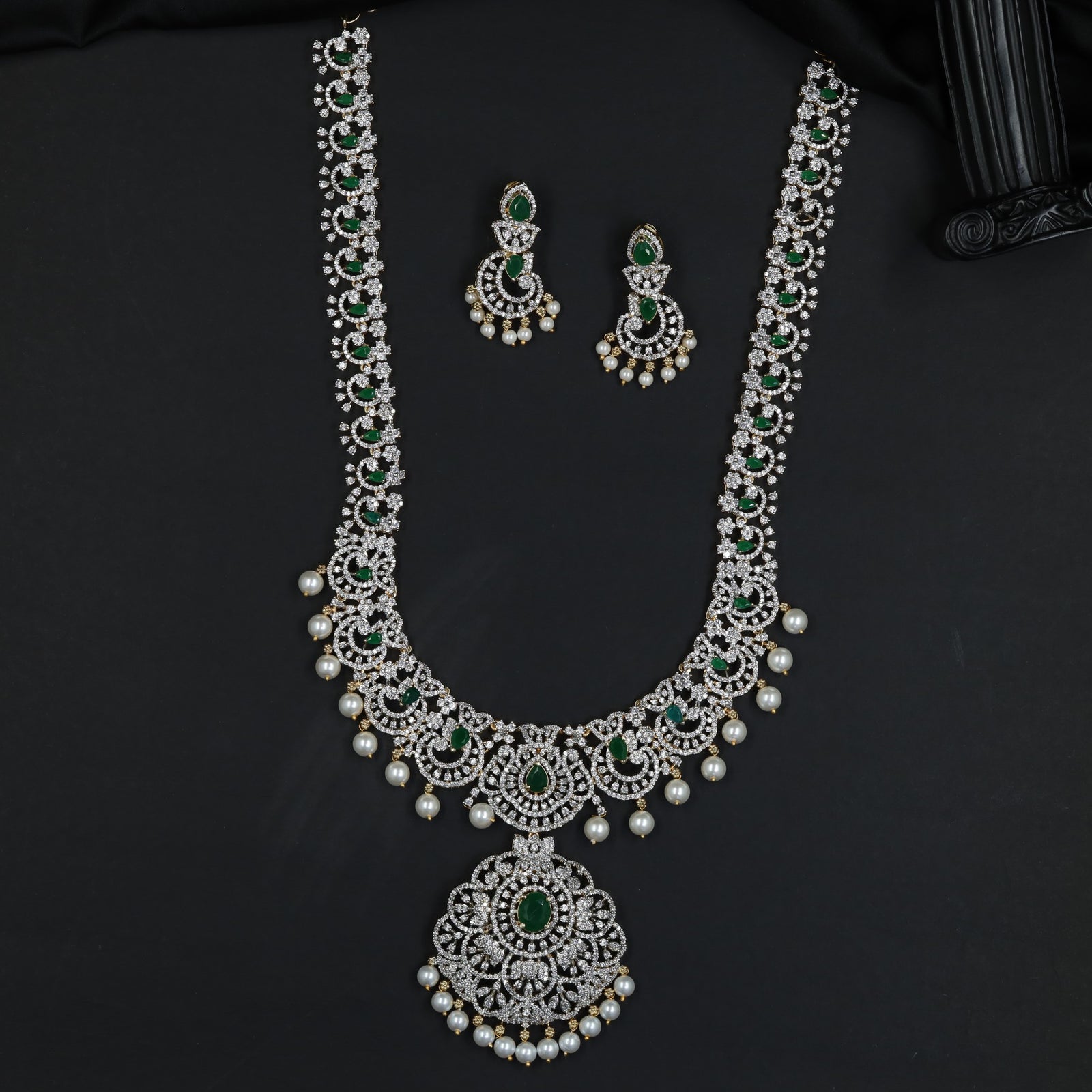 Statement GJ Long Haara Highlighting Ornamental Openwork Craftsmanship