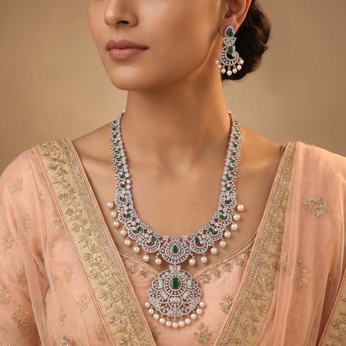GJ Ornamental Openwork Long Haara Set