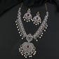 Classic GJ Necklace Featuring Openwork Rosette Pattern and Pendant Styling
