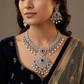 GJ Rosette Necklace Set with Openwork Pendant