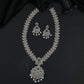 Luxury GJ Long Haara Crafted with Intricate Leaf Motifs and Statement Pendant