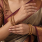 Structured Antique Bangles with Repeating Square Accents