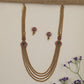 Multi-Strand Antique Long Haara Set with Floral Medallions