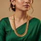 Lakshmi Coin Antique Long Haara Set with Temple Design