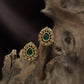 Artisan Teardrop Antique Stud with Intricate Floral Craftsmanship