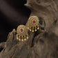 Floral Rosette Antique Stud with Hanging Bead Drops