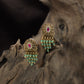 Floral Spiral Antique Stud with Cascading Pearl Tassels