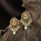 Lakshmi Antique Stud with Pearl Cluster Fringe and Drop Pearl Accent