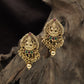 Lakshmi Antique Stud with Pearl Cluster Fringe and Drop Pearl Accent