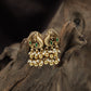 Swan-Inspired Antique Stud with Ornate Scrollwork and Pearl Clusters