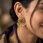 Circular Scrollwork Antique Stud with Ball Drop Fringe