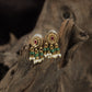 Circular Rosette Antique Stud with Hanging Pearl Drops
