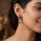 Antique Stud with Decorative Crest and Bead Drop