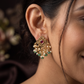 Elegant Floral Antique Stud with Ornate Scrollwork