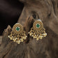 Floral Antique Stud with Ornate Scrollwork Detailing