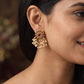 Classic Floral Antique Stud with Detailed Petals