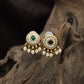 Antique Stud with Intricate Pearl Border and Beaded Fringe