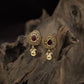Premium Teardrop Stud With Openwork Frame And Drop Finish