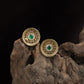 Royal Inspired Circular Stud With Layered Rosette Pattern