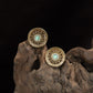 Royal Inspired Circular Stud With Layered Rosette Pattern