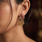 Signature Peacock Stud With Intricate Form And Cascading Drops