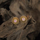 Floral Sunburst Stud With Layered Petal Detailing