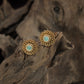 Floral Sunburst Stud With Layered Petal Detailing