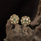Antique Stud with Floral Rosette and Layered Petal Craftsmanship