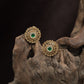 Classic Floral Stud With Dense Granule Work And Center Accent
