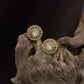 Classic Floral Stud With Dense Granule Work And Center Accent