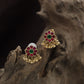Elegant Floral Stud With Structured Petals And Cluster Drops
