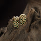 Antique Curved Stud With Cascading Drop Petal Arrangement