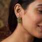 Antique Curved Stud With Cascading Drop Petal Arrangement